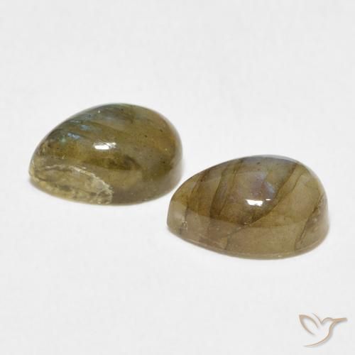 Gemme di Labradorite Multicolore naturale da 3.39 ct, Forma a pera, Traslucido