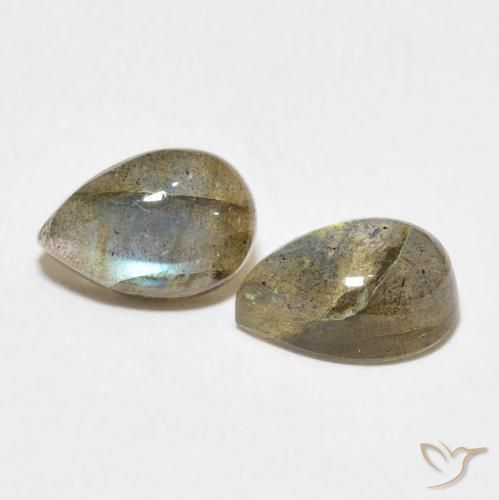 Gemme di Labradorite Multicolore naturale da 3.53 ct, Forma a pera, Traslucido