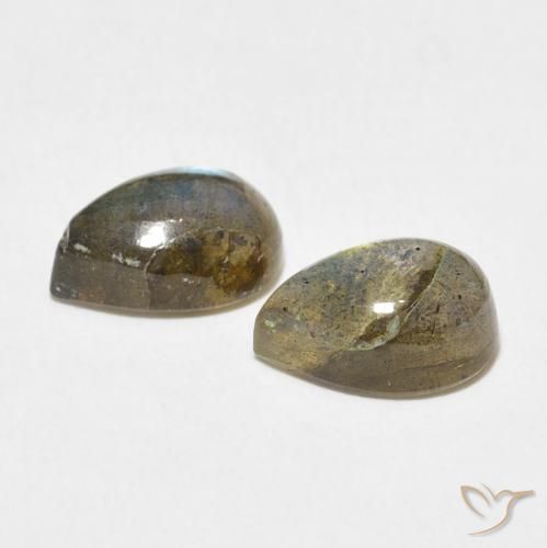 Gemme di Labradorite Multicolore naturale da 3.53 ct, Forma a pera, Traslucido