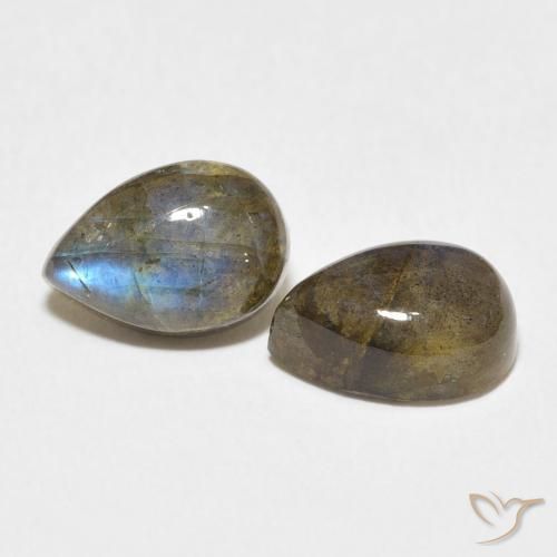 Gemme di Labradorite Multicolore naturale da 5.08 ct, Forma a pera, Traslucido