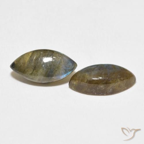Gemme di Labradorite Multicolore naturale da 6.64 ct, Taglio marquise, Traslucido