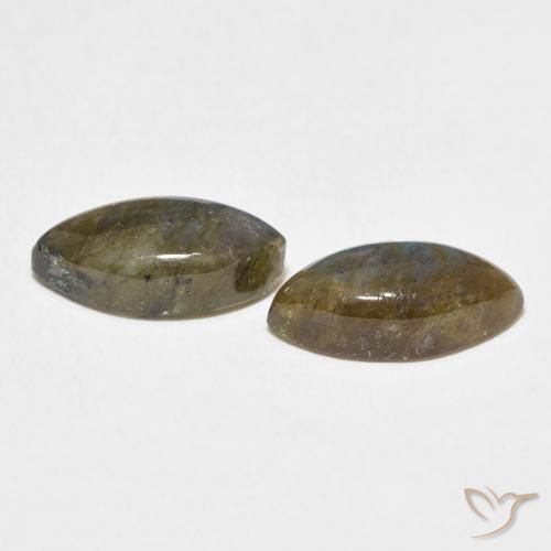 Gemme di Labradorite Multicolore naturale da 6.64 ct, Taglio marquise, Traslucido