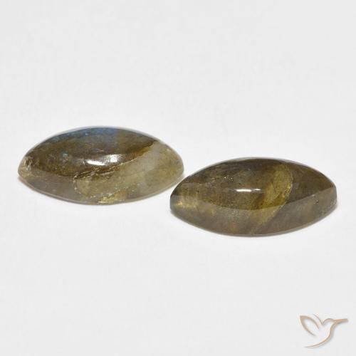 Gemme di Labradorite Multicolore naturale da 7.15 ct, Taglio marquise, Traslucido