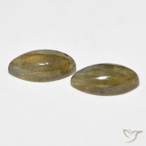 Gemme di Labradorite Multicolore naturale da 6.63 ct, Taglio marquise, Traslucido