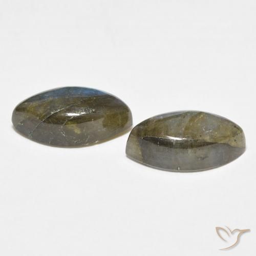 Gemme di Labradorite Multicolore naturale da 7.82 ct, Taglio marquise, Traslucido