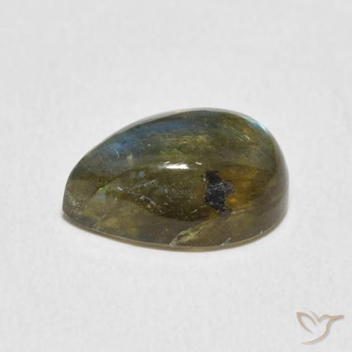 Labradorite Multicolore naturale da 4.03 ct, Forma a pera, Traslucido