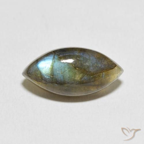 Labradorite Multicolore naturale da 5.28 ct, Taglio marquise, Traslucido