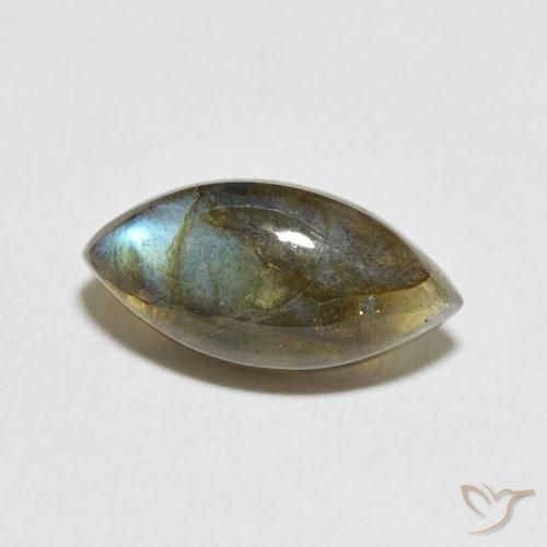 Labradorite Multicolore naturale da 5.28 ct, Taglio marquise, Traslucido