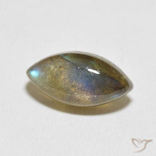 Labradorite Multicolore naturale da 5.66 ct, Taglio marquise, Traslucido