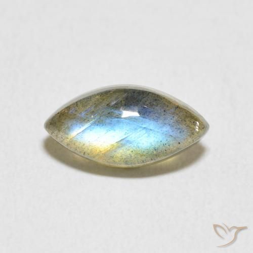 2.45ct Naturale Multicolore Labradorite, Taglio marquise, Traslucido