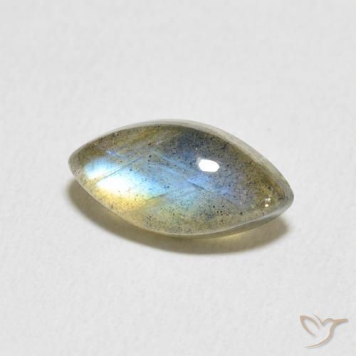 Labradorite Multicolore naturale da 2.45 ct, Taglio marquise, Traslucido