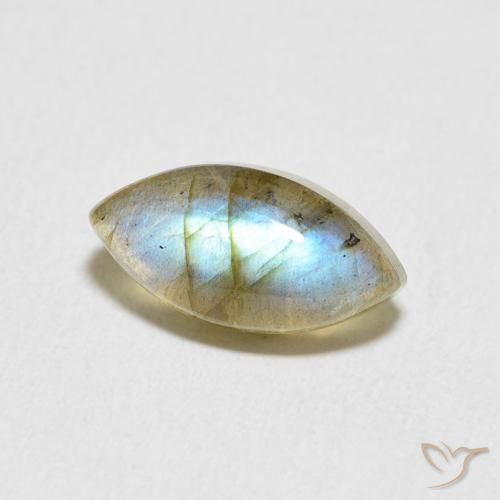 Labradorite Multicolore naturale da 2.62 ct, Taglio marquise, Traslucido