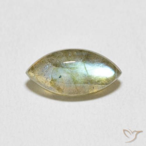 2.54ct Naturale Multicolore Labradorite, Taglio marquise, Traslucido