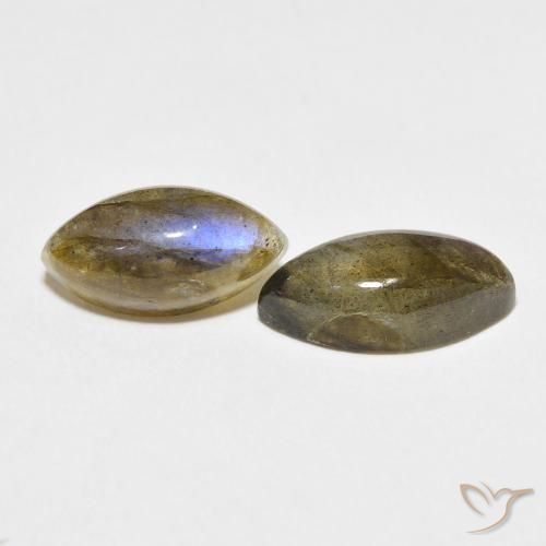 Gemme di Labradorite Multicolore naturale da 7.13 ct, Taglio marquise, Traslucido