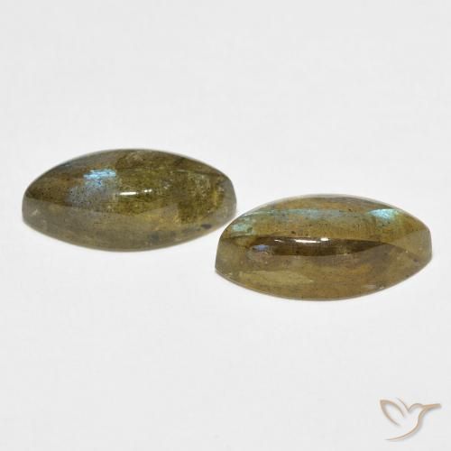 Gemme di Labradorite Multicolore naturale da 7.06 ct, Taglio marquise, Traslucido