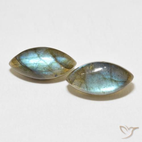 7.74ctw Naturale Multicolore Labradorite, Taglio marquise, Traslucido