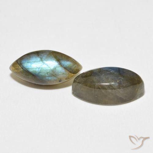 Gemme di Labradorite Multicolore naturale da 7.74 ct, Taglio marquise, Traslucido