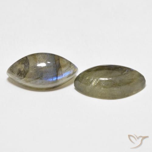 Gemme di Labradorite Multicolore naturale da 10.46 ct, Taglio marquise, Traslucido
