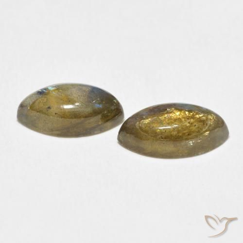 Gemme di Labradorite Multicolore naturale da 4.84 ct, Taglio marquise, Traslucido