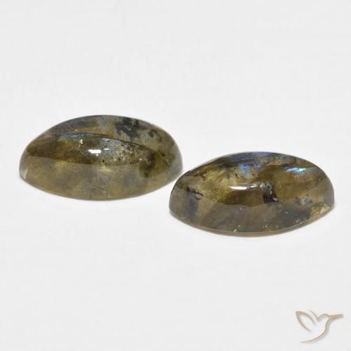Gemme di Labradorite Multicolore naturale da 7.74 ct, Taglio marquise, Traslucido