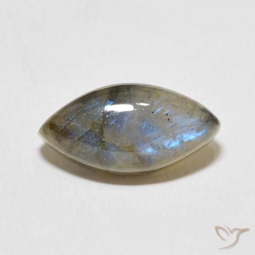 5.48ct Naturale Multicolore Labradorite, Taglio marquise, Traslucido