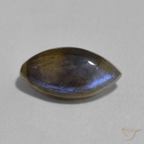 2.25ct Naturale Multicolore Labradorite, Taglio marquise, Traslucido