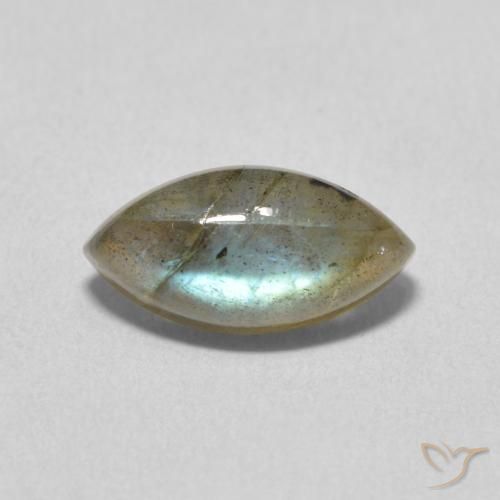 2.71ct Naturale Multicolore Labradorite, Taglio marquise, Traslucido