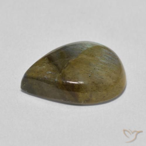 Labradorite Multicolore naturale da 7.21 ct, Forma a pera, Traslucido