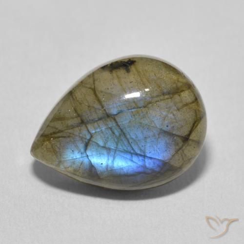 Labradorite Multicolore naturale da 8.49 ct, Forma a pera, Traslucido
