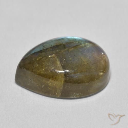 Labradorite Multicolore naturale da 9.82 ct, Forma a pera, Traslucido