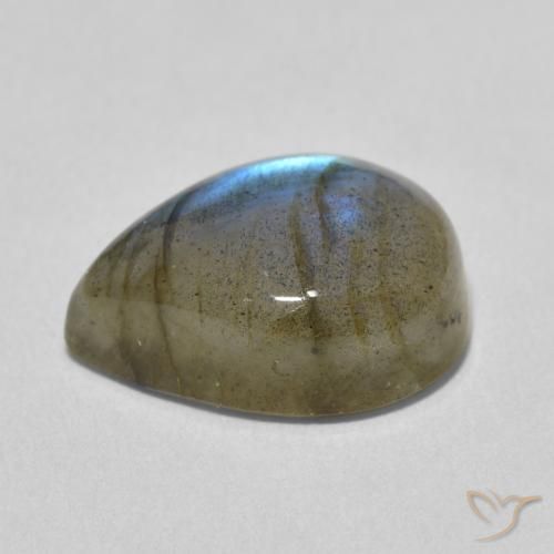 Labradorite Multicolore naturale da 9.47 ct, Forma a pera, Traslucido