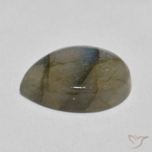 Labradorite Multicolore naturale da 7.38 ct, Forma a pera, Traslucido