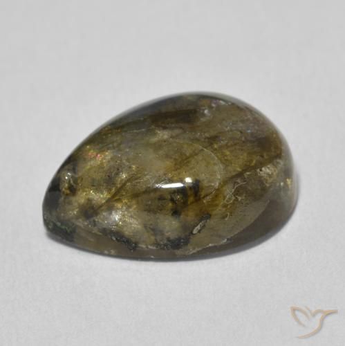 Labradorite Multicolore naturale da 9.44 ct, Forma a pera, Traslucido