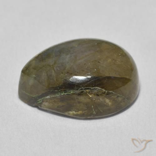 Labradorite Multicolore naturale da 10.63 ct, Forma a pera, Traslucido