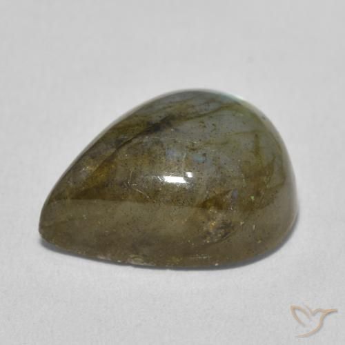 Labradorite Multicolore naturale da 9.59 ct, Forma a pera, Traslucido