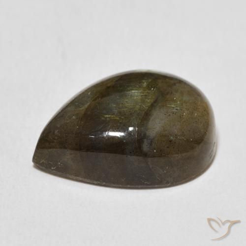 Labradorite Multicolore naturale da 12.43 ct, Forma a pera, Traslucido