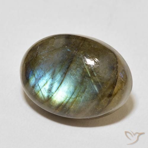 Labradorite Multicolore naturale da 12.94 ct, Ovale, Traslucido