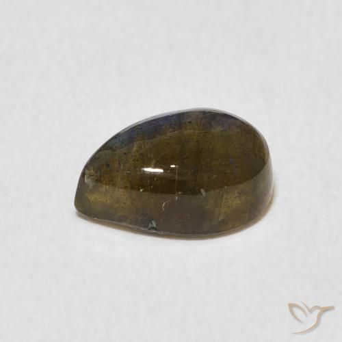 Labradorite Multicolore naturale da 1.66 ct, Forma a pera, Traslucido