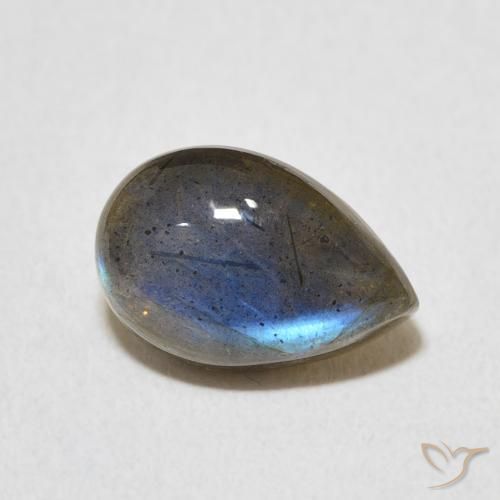 Labradorite Multicolore naturale da 3.83 ct, Forma a pera, Traslucido