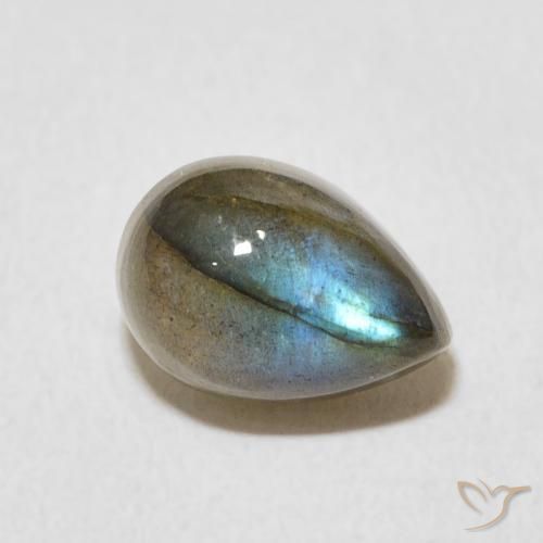 Labradorite Multicolore naturale da 2.84 ct, Forma a pera, Traslucido
