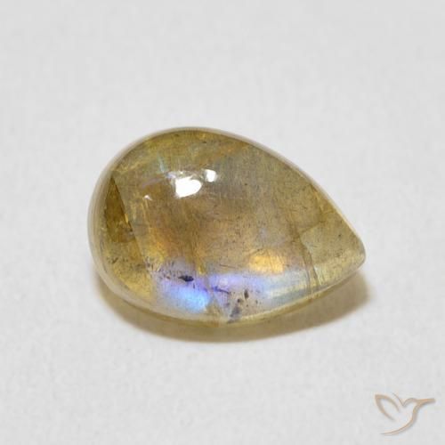 Labradorite Multicolore naturale da 2.55 ct, Forma a pera, Traslucido