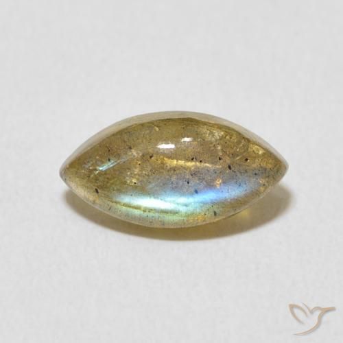 2.23ct Naturale Multicolore Labradorite, Taglio marquise, Traslucido
