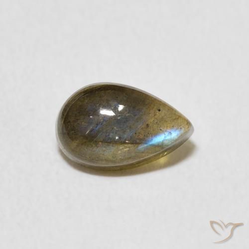 Labradorite Multicolore naturale da 1.12 ct, Forma a pera, Traslucido