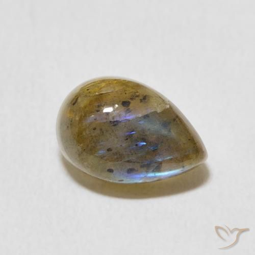 Labradorite Multicolore naturale da 2.51 ct, Forma a pera, Traslucido