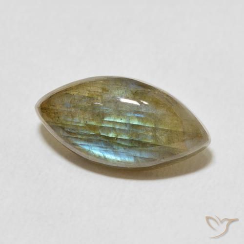 Labradorite Multicolore naturale da 5.32 ct, Taglio marquise, Traslucido