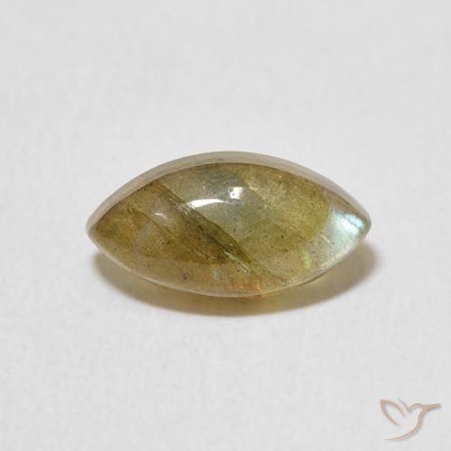 1.45ct Naturale Multicolore Labradorite, Taglio marquise, Traslucido