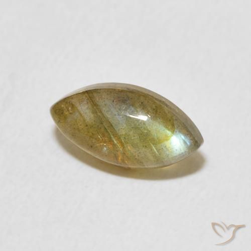 Labradorite Multicolore naturale da 1.45 ct, Taglio marquise, Traslucido
