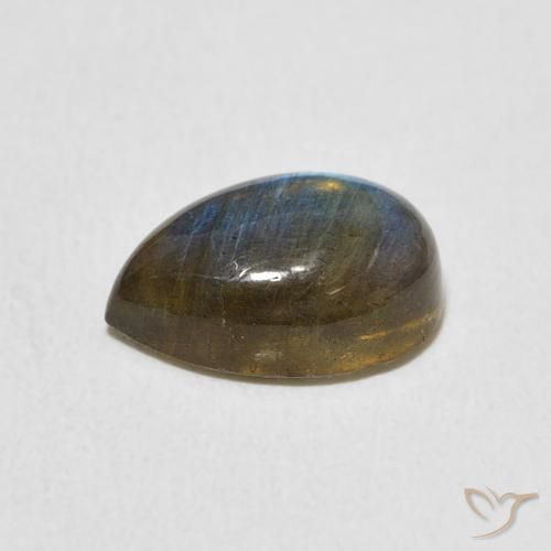 Labradorite Multicolore naturale da 3.43 ct, Forma a pera, Traslucido