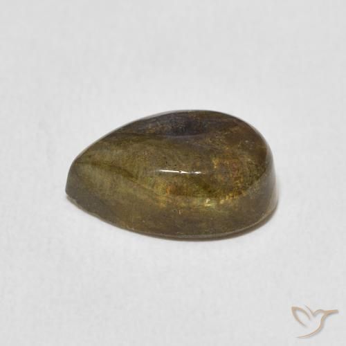Labradorite Multicolore naturale da 3.49 ct, Forma a pera, Traslucido