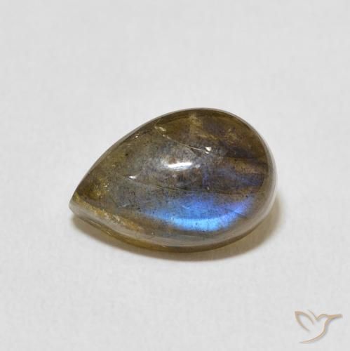 Labradorite Multicolore naturale da 4.00 ct, Forma a pera, Traslucido